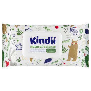 KINDII Chusteczki Nawilżane 60 szt.
