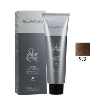 Allwaves Color Creme Farba Do Włosów 9.3 Bardzo Jasny Złocisty Blond 100 ml