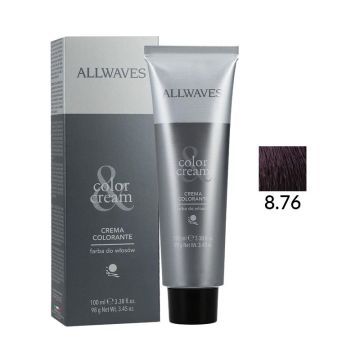 Allwaves Color Creme Farba Do Włosów 8.76 Jasny Fiolet 100 ml