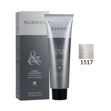 Allwaves Color Creme Farba Do Włosów 1517 Wyjątkowy Popielaty Blond Fioletowy 100 ml