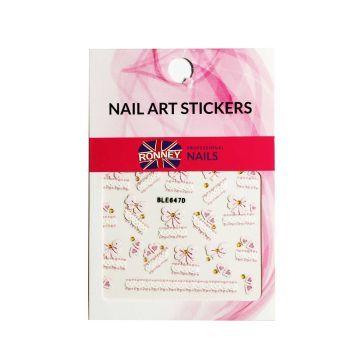 Ronney Nail Art Stickers Naklejki Na Paznokcie 123 1 szt.