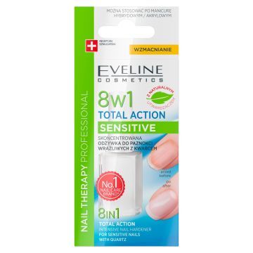 Eveline Cosmetics 8w1 Total Action Odżywka Do Paznokci Sensitive 12 ml