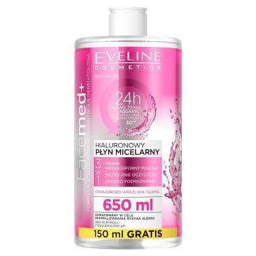 EVELINE EVELINE FACEMED 3W1 PL.MICEL.HIAL.650ML