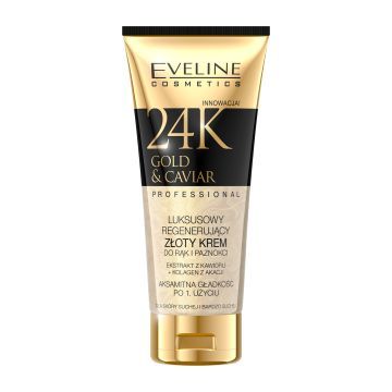 Eveline Cosmetics 24k Gold & Caviar Regenerujący Krem Do Rąk Dla Skóry Suchej i Bardzo Suchej 100 ml