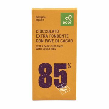 ECOR ECOR CZEKOL GORZ.85%K.KR.ZIARNA BIO 80G
