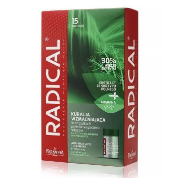 Radical Kuracja Wzmacniająca w Ampułkach Przeciw Wypadanu Włosów 15x 5ml 75 ml