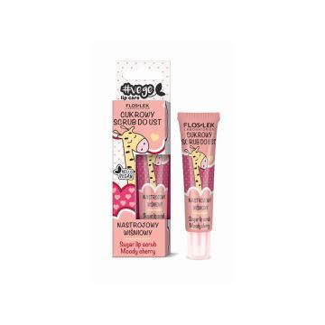 Floslek Pharma Lip Care #vege Cukrowy Scrub Do Ust Nastrojowy Wiśniowy 14 g