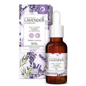 Floslek Lavender Lawendowe Pola Olejek Do Twarzy Naturalny Przeciwstarzeniowy 30 ml