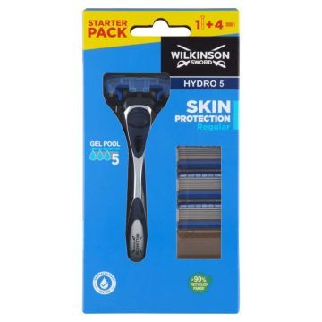 Wilkinson Hydro5 Skin Protection Regular Maszynka Do Golenia z Wymiennymi Ostrzami Dla Mężczyzn Maszynka + 3 Wkłady 1 szt.