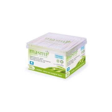 Masmi Organic Patyczki Higieniczne 100 % Bawełny Organicznej 200 szt.