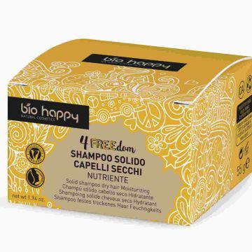 Bio Happy 4freedom Szampon Do Włosów w Kostce Do Włosów Zniszczonych 55 g