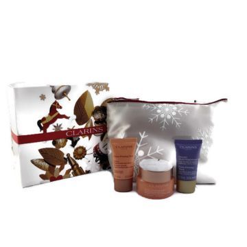 Clarins Extra Firming Zestaw Kosmetyków Krem Na Dzień + Krem Na Noc + Maseczka Śnieżynki 1 szt.