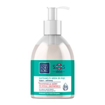 Cztery Pory Roku Sos Skin Krem Do Rąk Regeneracja Skóry Po Myciu i Dezynfekcji 300 ml