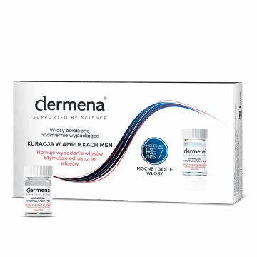 Dermena Men Kuracja w Ampułkach Włosy Osłabione Nadmiernie Wypadające 75 ml