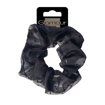 GLAMOUR Zawijka Do Włosów Czarna Tiulowa 1 szt.