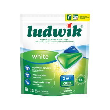 Ludwik 2 In 1 Kapsułki Do Prania White 32 szt