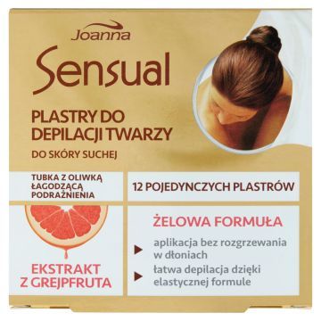 JOANNA Plastry Do Depilacji Twarzy Grejpfrut 12 szt.