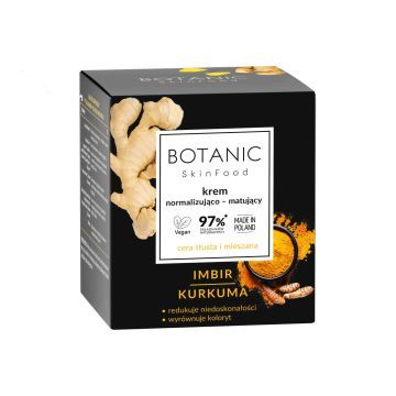 Botanic Skinfood Krem Do Twarzy Imbir i Kurkuma Normalizująco-matujący 50 ml