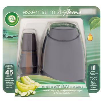 Air Wick Essential Mist Aroma - Zestawy Zestaw Wtyczka + Wkład Ogórek i Melon Miodowy 20 ml