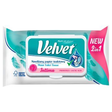 VELVET Papier Toaletowy Nawilżany 42 szt.