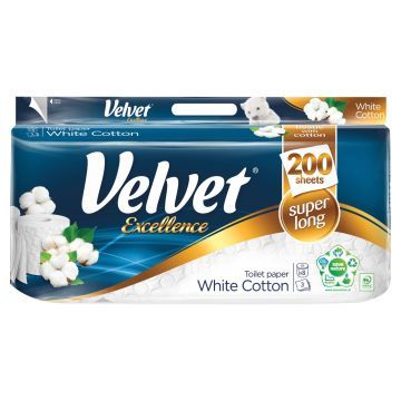 Velvet Excellence Papier Toaletowy White Cotton 8 szt.