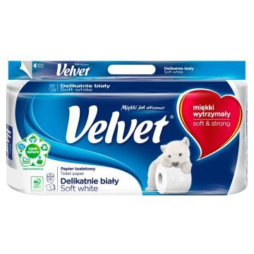 VELVET VELVET PAPIER DEL.BIALY XXL (3WAR)8 SZT