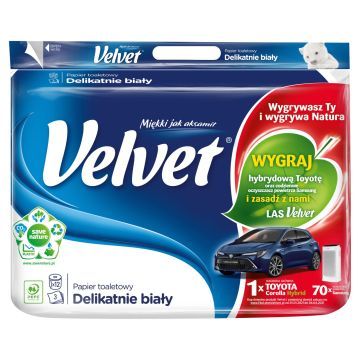 Velvet Extra Strong Papier Toaletowy Delikatnie Biały 12 szt.