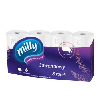 MILLY MILLY PAPIER TOALETOWY LAWENDOWY 8SZT