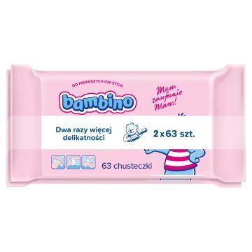 BAMBINO Chusteczki Nawilżane 126 szt.
