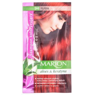 Marion Aloes&keratyna Szampon Koloryzujący Do Włosów w Saszetce Rubin 40 ml