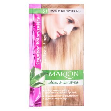Marion Aloes&keratyna Szampon Koloryzujący Do Włosów w Saszetce Jasny Perłowy Blond 40 ml