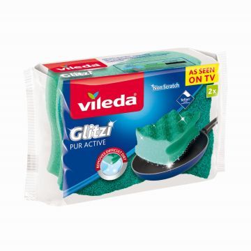 Vileda Zmywak Profilowany Pur Active Zielony 2 szt.