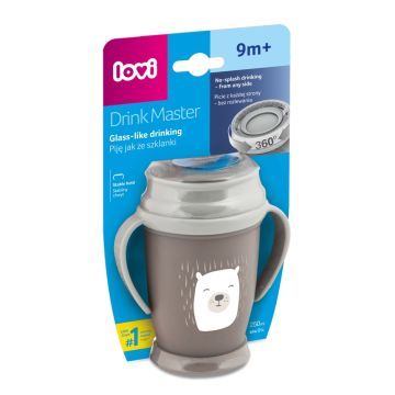 Lovi 360 Drink Master Kubek Beżowy Buddy Bear 250 ml