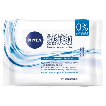 NIVEA Chusteczki Do Demakijażu Cera Normalna i Mieszana 25 szt.