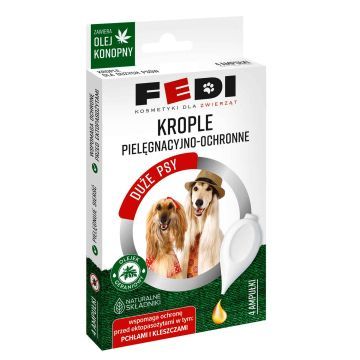 Fedi Pielęgnacyjno-ochronne Krople Dla Dla Psów Dla Dużych Psów 4 ml