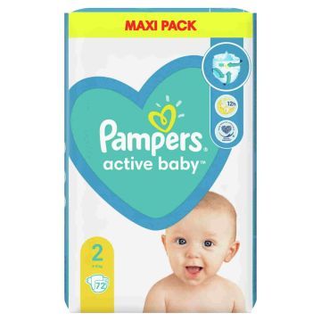 Pampers Active Baby Pieluchy Rozmiar 2 76 szt.