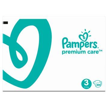 Pampers Premium Care Pieluchy Rozmiar 3 204 szt.
