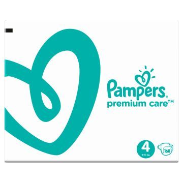 Pampers Premium Care Pieluchy Rozmiar 4 168 szt.