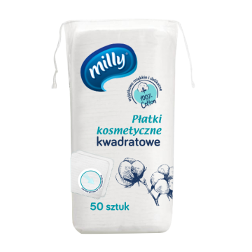 MILLY Płatki Kosmetyczne Kwadratowe 50 szt.