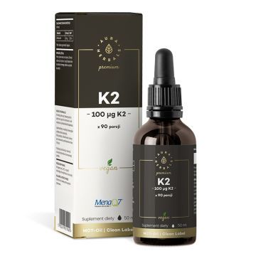 Aura Herbals Suplement Diety Witamina K2 100mcg Prem Veg Menaq7® 50 ml