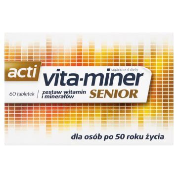 Acti Vita-miner Senior Suplement Diety Zestaw Witamin i Minerałów 60 szt.
