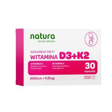 NATURA PORCJA ZDROWIA  NATURA PORCJA ZDROWIA VIT D+K,30SZT