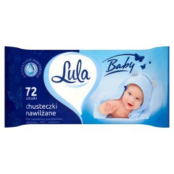 Lula Baby Chusteczki Nawilżane z Dodatkiem Pantenolu 72 szt.