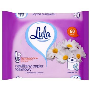 Lula Nawilżany Papier Toaletowy z Ekstraktem z Rumianku 60 szt.