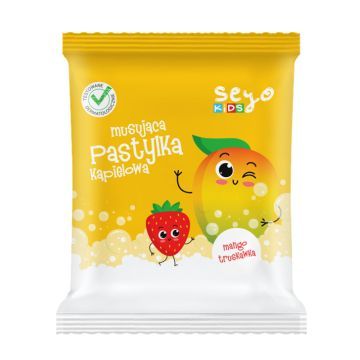 Seyo Kids Musujące Pastylka Do Kąpieli Mango, Truskawka 40g
