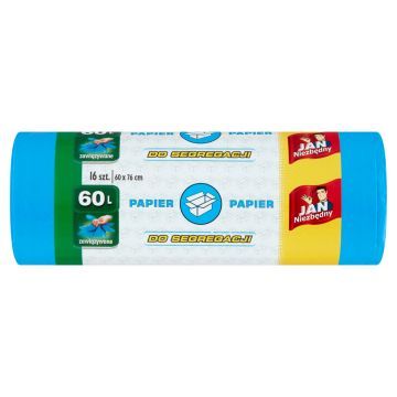 Jan Niezbędny Worki Na Śmieci Do Segragacji Papier 60l 16 szt.