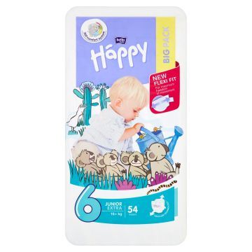 Bella Baby Happy Pieluszki Jednorazowe 6 Junior Extra 16+ Kg 54 szt.
