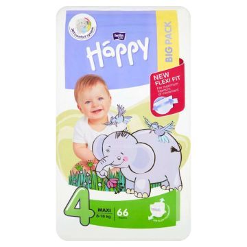 Bella Baby Baby Happy Pieluszki Jednorazowe 4 Maxi 8-18 Kg 66 szt.