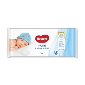 Huggies Pure Extra Care Chusteczki Nawilżane 56 szt.