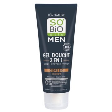 So'bio Etic Men Żel Pod Prysznic i Szampon Cedr Atlaski 200 ml